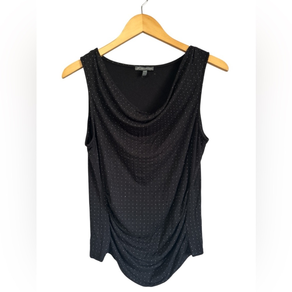 Adrianna Papell Black Sleeveless  Neck Top  Size‎ L